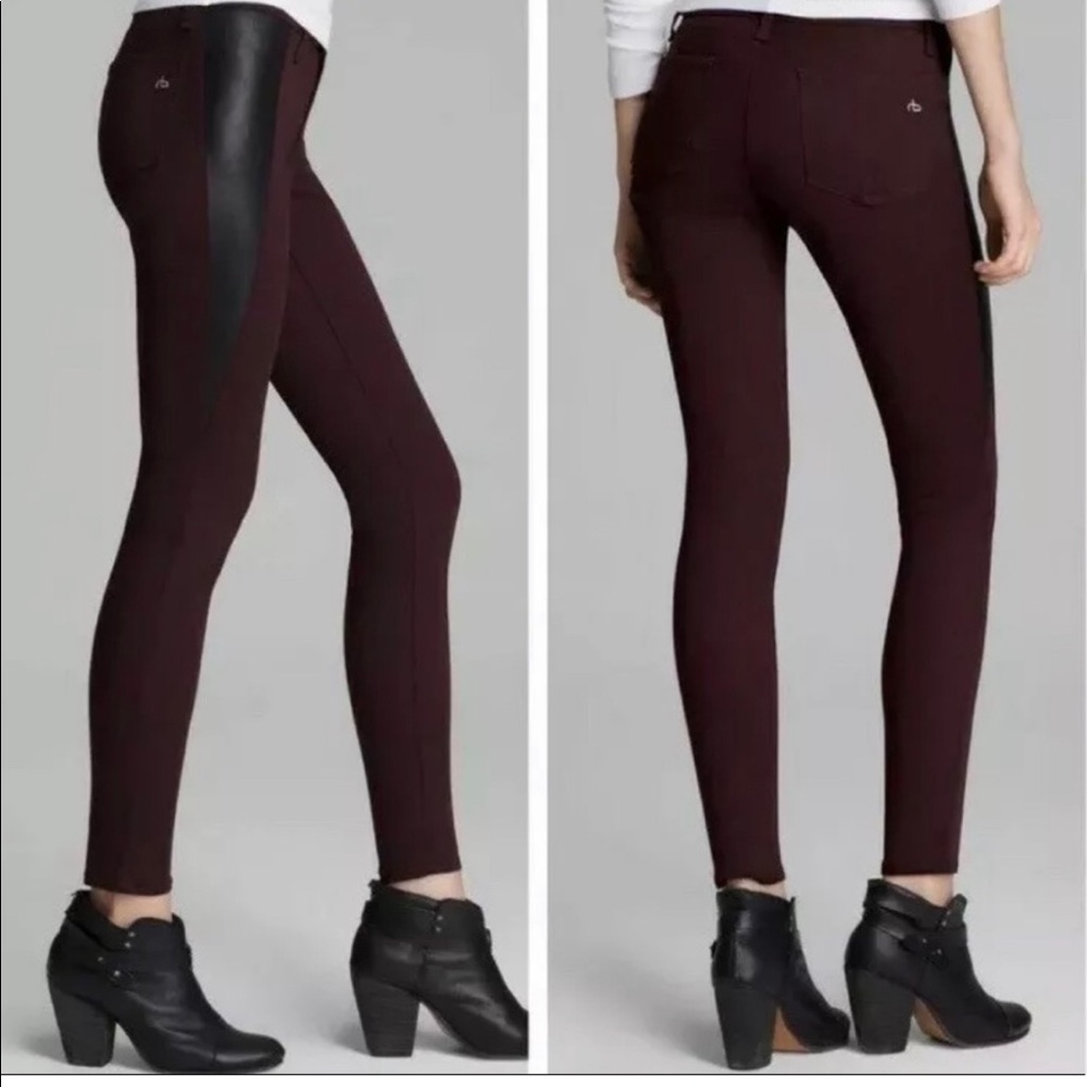 Rag & Bone Wine Pop Legging Size 25
